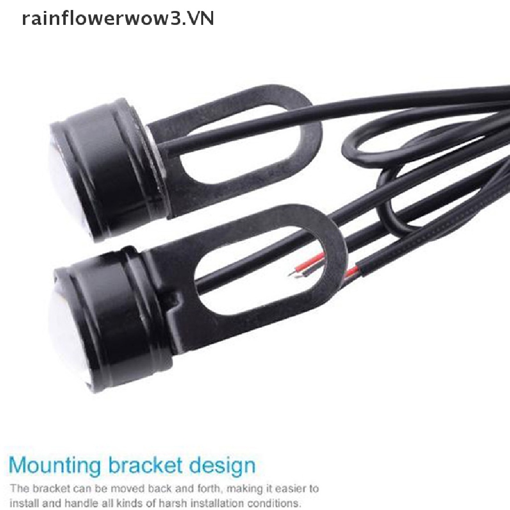 Set 2 đèn LED 3 bóng 12V trang trí gương chiếu hậu xe mô tô độc đáo