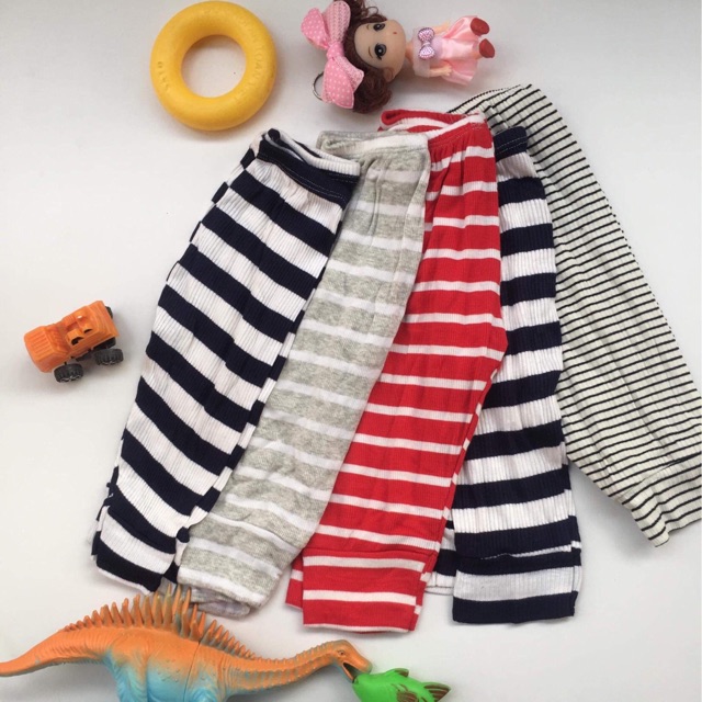 [Freeship Từ 50k] Combo 10 quần kẻ cotton cho bé