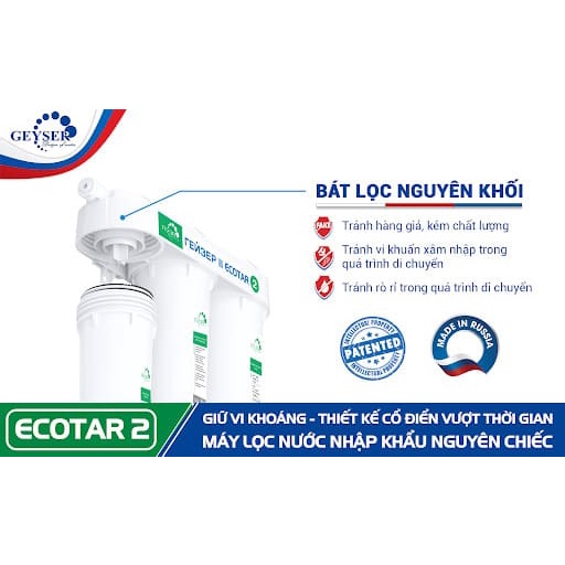 Máy Lọc Nước Nano Geyser Ecotar 2 - Nhập Khẩu Nga 100%