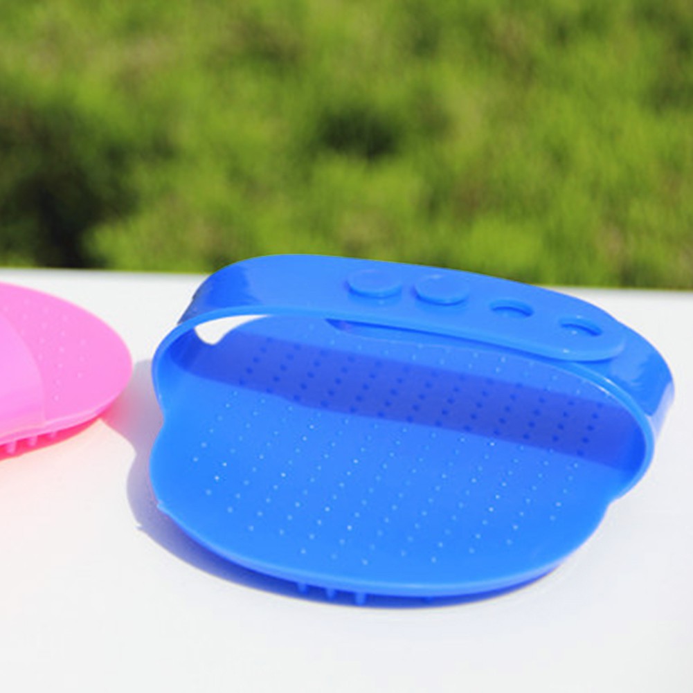 Bàn chải tắm massage loại bỏ lông bằng cao su chuyên dụng cho thú cưng