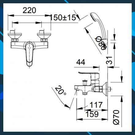 Vòi Sen Tắm Inax Nóng Lạnh BFV-2013S, bảo hành 02 năm