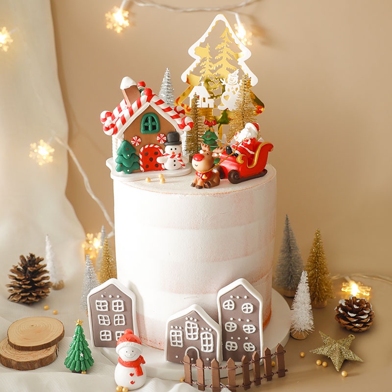 Búp bê ông già noel mini DIY trang trí nhà cửa dịp giáng sinh/sinh nhật