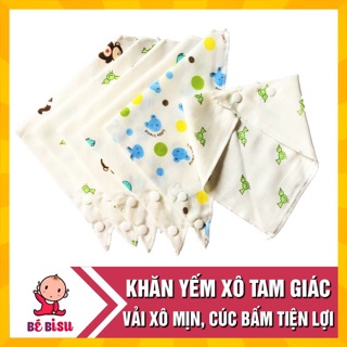 Combo 50,100 khăn yếm vải xô cúc bấm cho bé (sít)