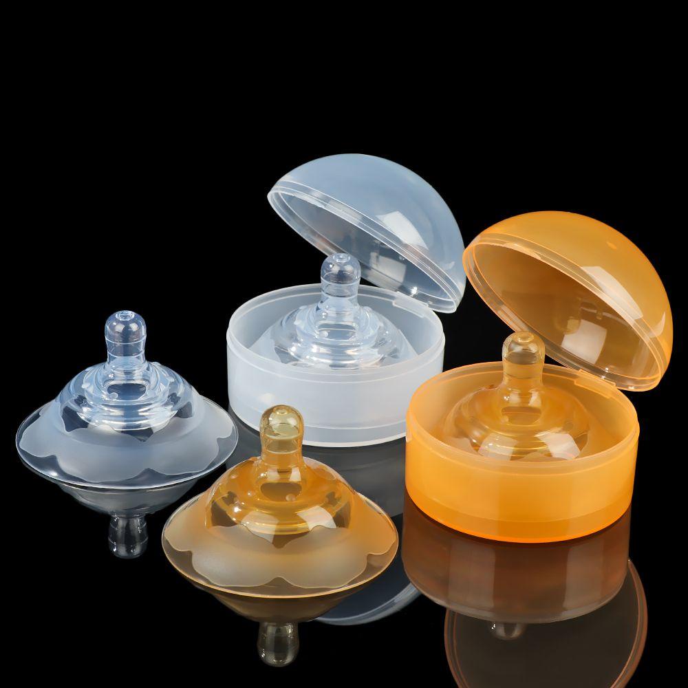 Bộ 2 Miếng Dán Ngực Trong Suốt Bằng Silica Gel Chăm Sóc Em Bé