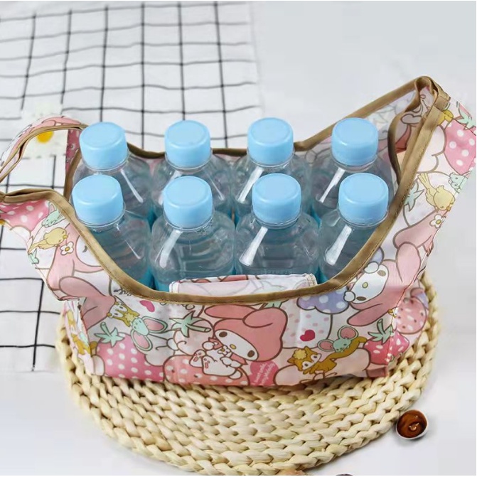 Túi Mua Sắm Mini Chống Thấm Nước Thân Thiện Với Môi Trường Họa Tiết Hoạt Hình Dễ Thương