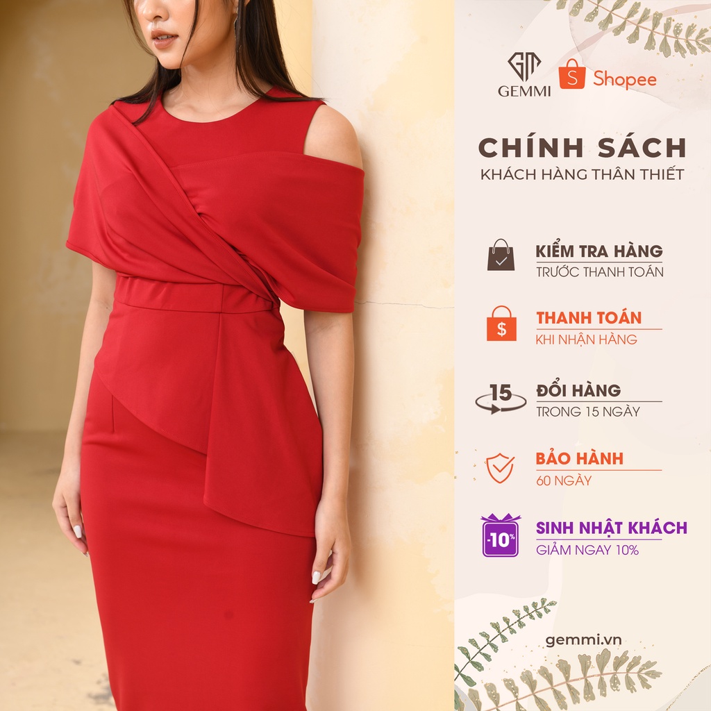 Váy đầm nữ dự tiệc thiết kế dáng ôm Gemmi fashion, DK8456