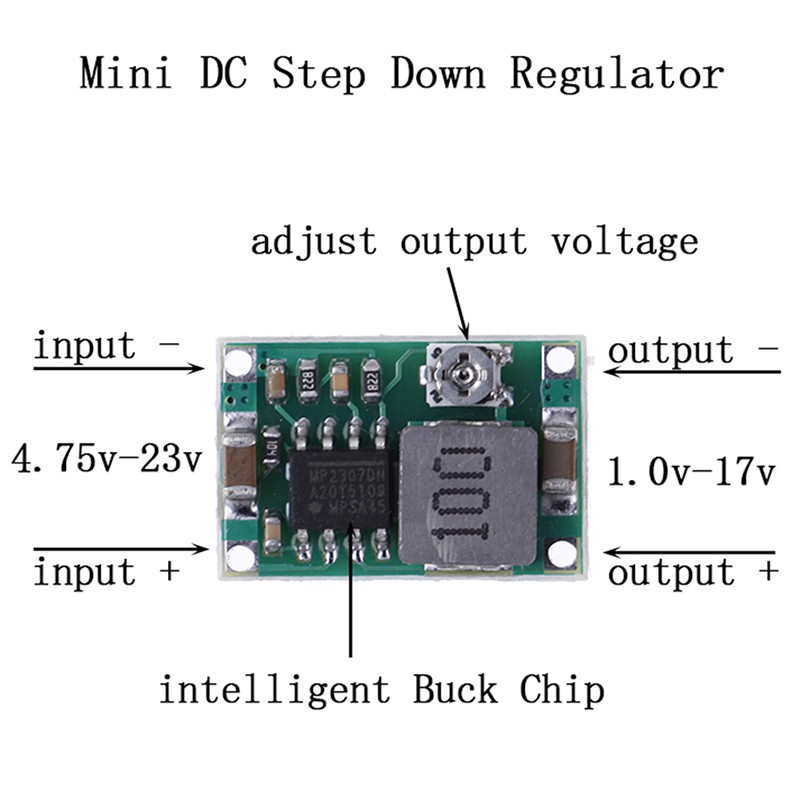 (3C & Bi) Điều Chỉnh Giảm Áp 3a Mini Dc-Dc Từ 5v-23v Sang 3.3v 6v 9v 12v