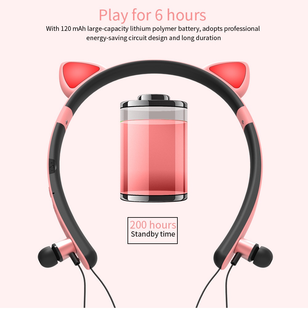 Tai nghe bluetooth GROWNTECH ZW-29 TWS blutooth không dây tai mèo phát sáng led