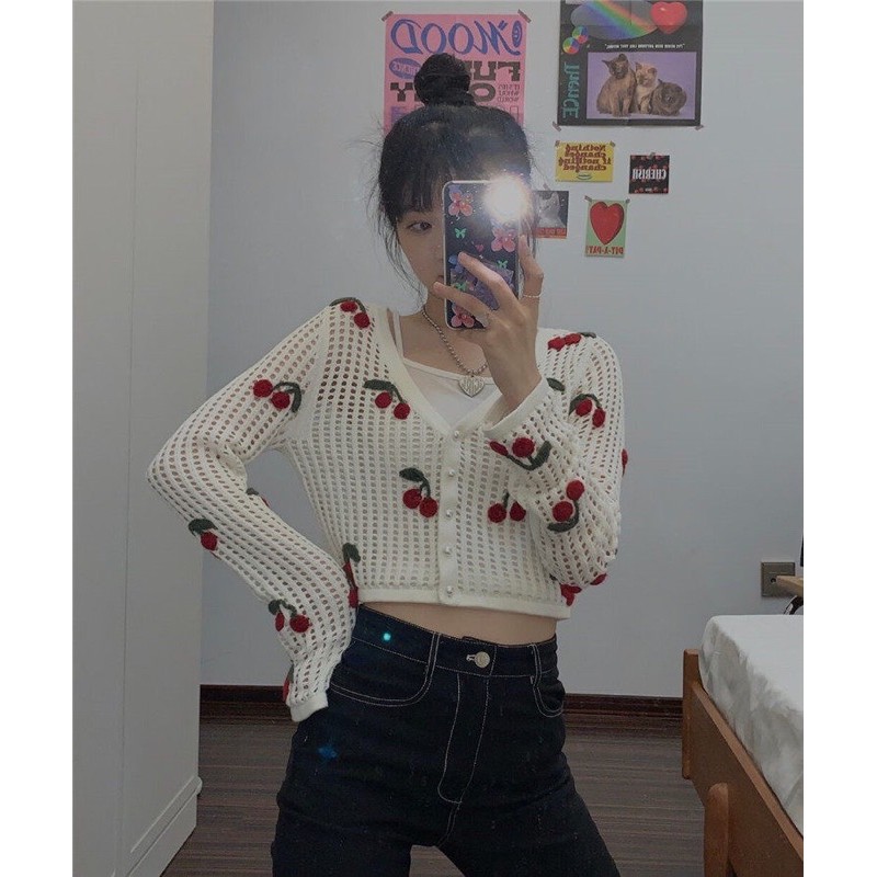 Áo Cardigan Cherry
