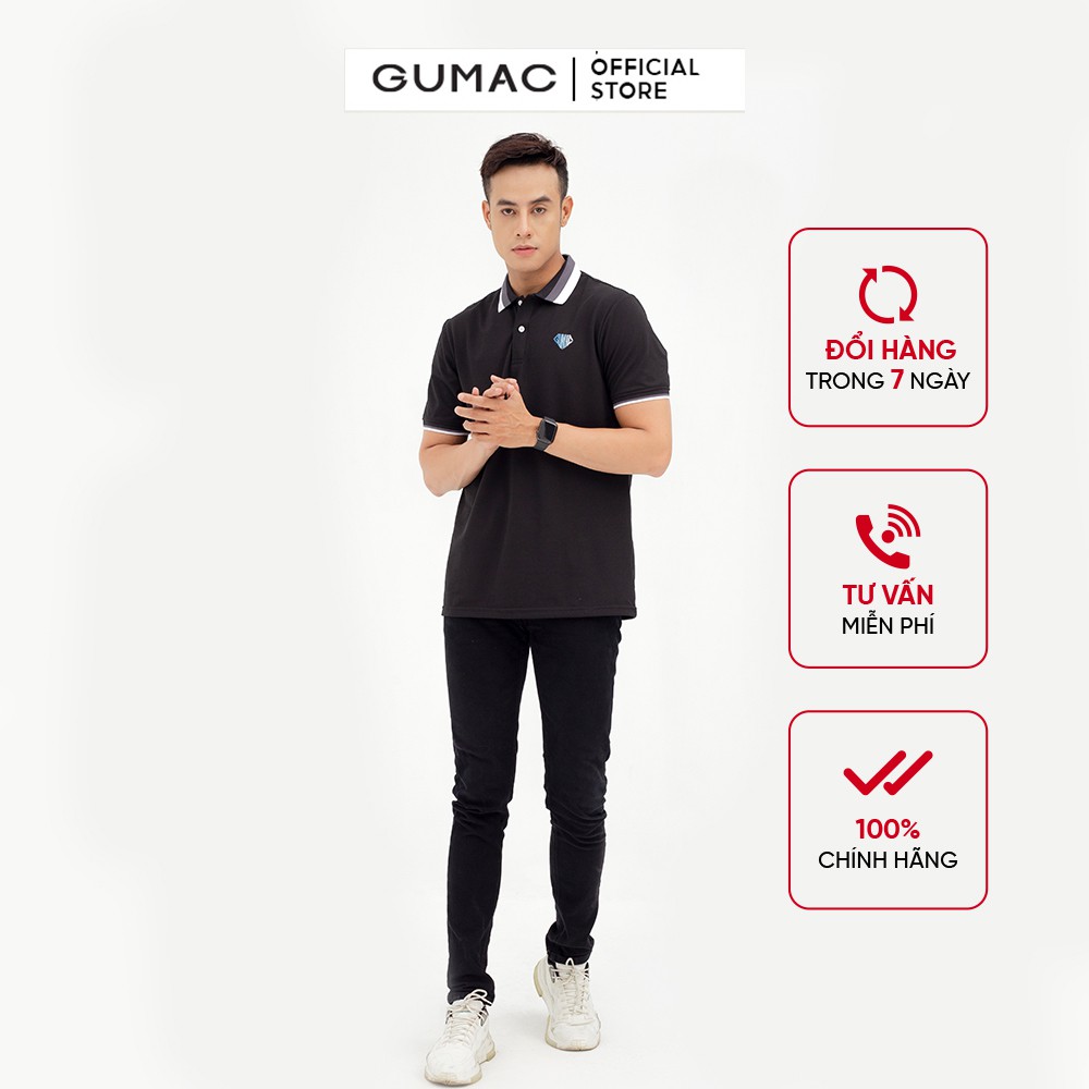[Mã WABRGD12 giảm 10% đơn 250K] Áo thun polo nam thêu GUMAC ATNB5102 | BigBuy360 - bigbuy360.vn