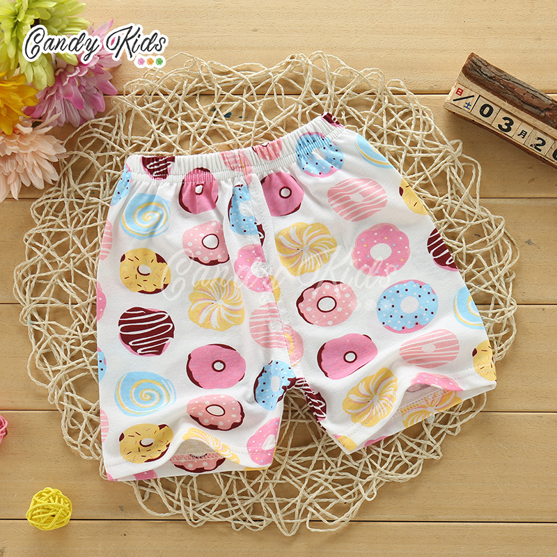 Quần Short Cotton Kẻ Ca-Rô Kiểu Hoạt Hình Ngộ Nghĩnh Đáng Yêu Cho Bé 1-7 Tuổi