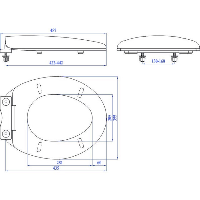 Nắp bàn cầu đa năng đóng êm HA05, siêu bền, nhựa ABS, hàng Việt Nam chất lượng cao