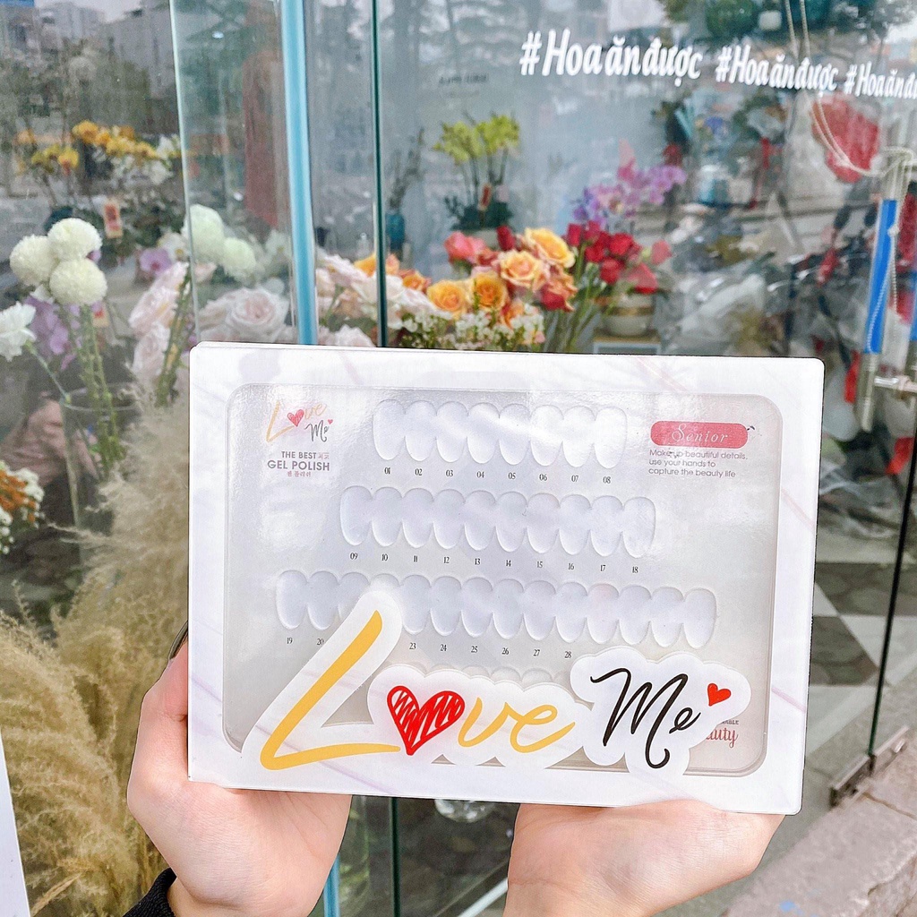 Sổ mica gắn móng mẫu làm bảng màu nail 40 màu ô