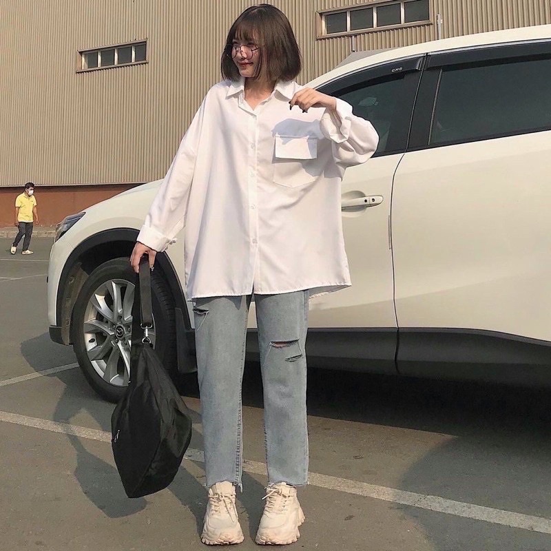 💥RẺ VÔ ĐỊCH💥 Quần Jeans Baggy Rua Gấu Rách 3 Vệt Cá Tính