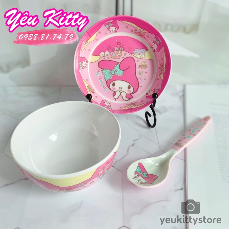 COMBO CHÉN DĨA MUỖNG MELODY