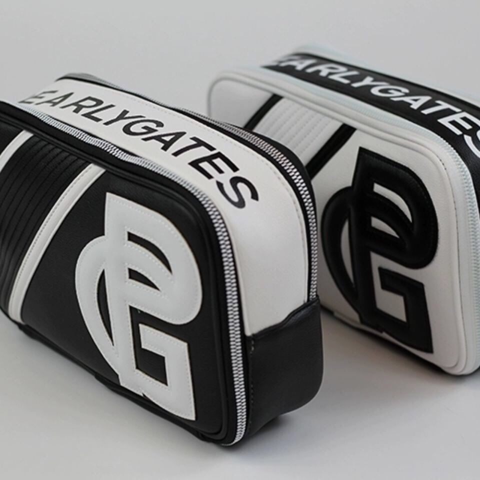 Túi Golf Da Đen Trắng Cao Cấp - Pouch Bag