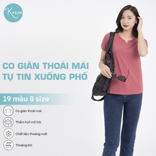 Áo thun cổ chìa khóa - Hồng đất