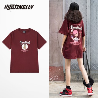 Áo thun unisex cổ tròn size rộng thời trang Hàn Quốc dành cho bạn nữ