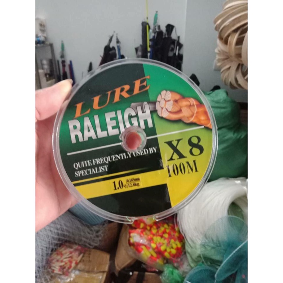 Dù câu PE X8 bảy màu dài 100m bền dai tải cá khủng