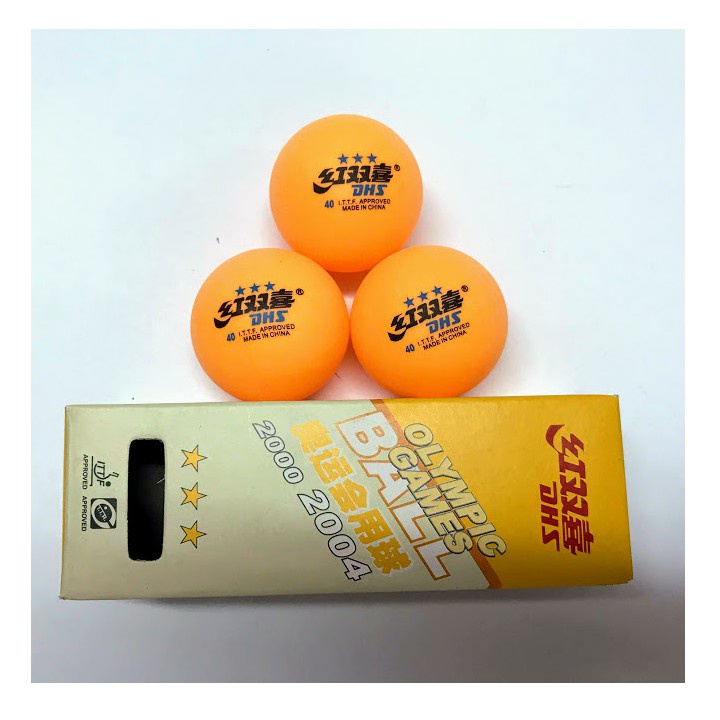Quả bóng bàn thi đấu DHS 3 sao Màu Vàng