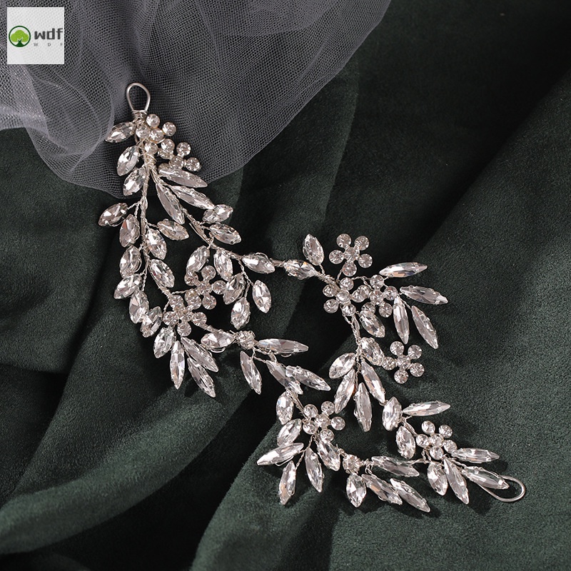 Kẹp tóc kiểu chiếc lá đính đá dễ thương dành cho nữ