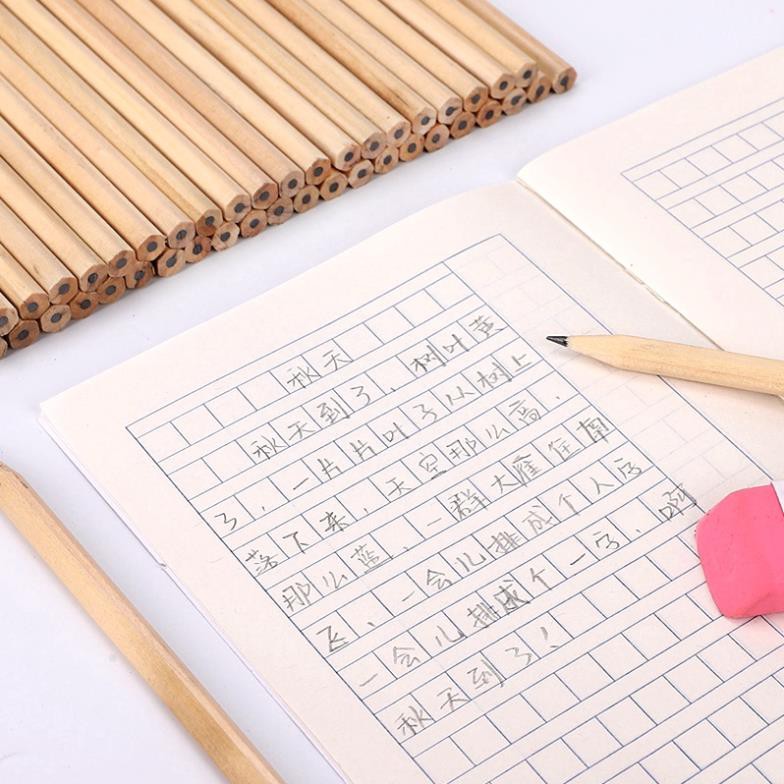 Bút chì HB lục giác gỗ tự nhiên nét viết mềm mại dễ chuốt tiện lợi cho công việc- Tadaa shop