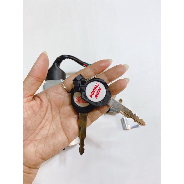 Bộ ổ khoá chìa dẹp Elizabeth 2dây 5dây hàng Vương niệm cao cấp