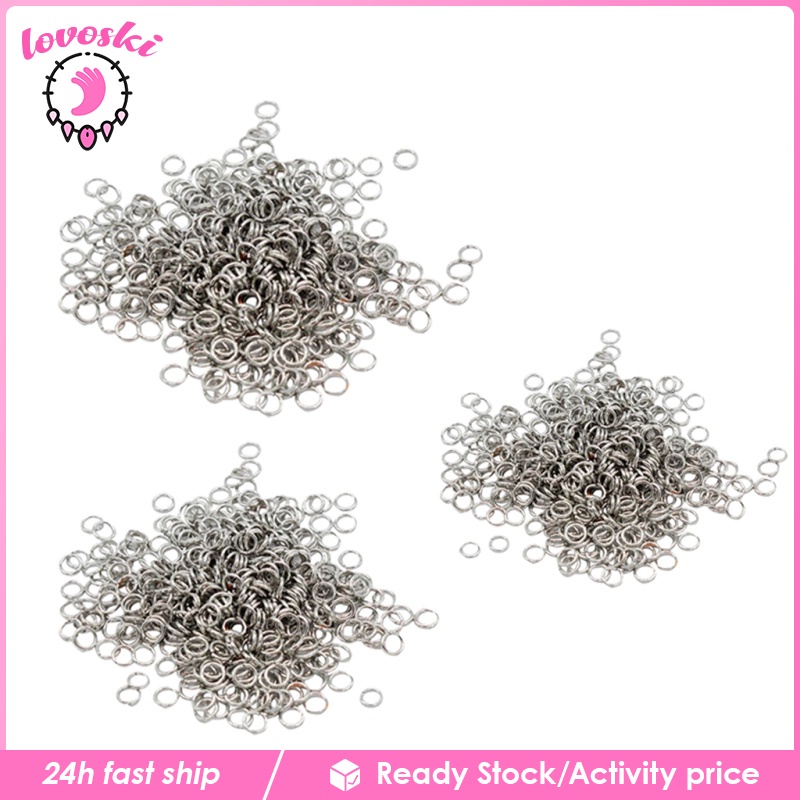 Bộ 500 Vòng Kim Loại Mở Dùng Làm Trang Sức DIY 4mm