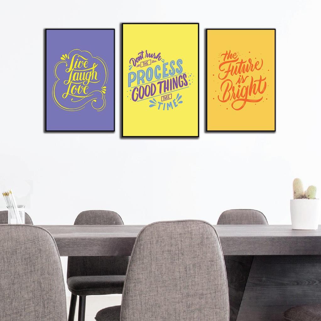 Tranh trang trí văn phòng, tranh chữ bộ ghép treo tường,  slogan tiếng anh 20x30cm