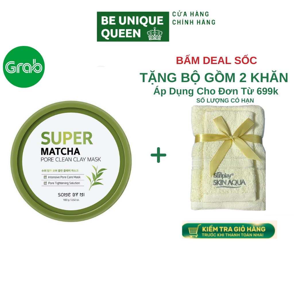 Mặt Nạ Đất Sét Trà Xanh SOME BY MI Super Matcha Làm Sạch Lỗ Chân Lông, Loại Bỏ Mụn Đầu Đen 100g