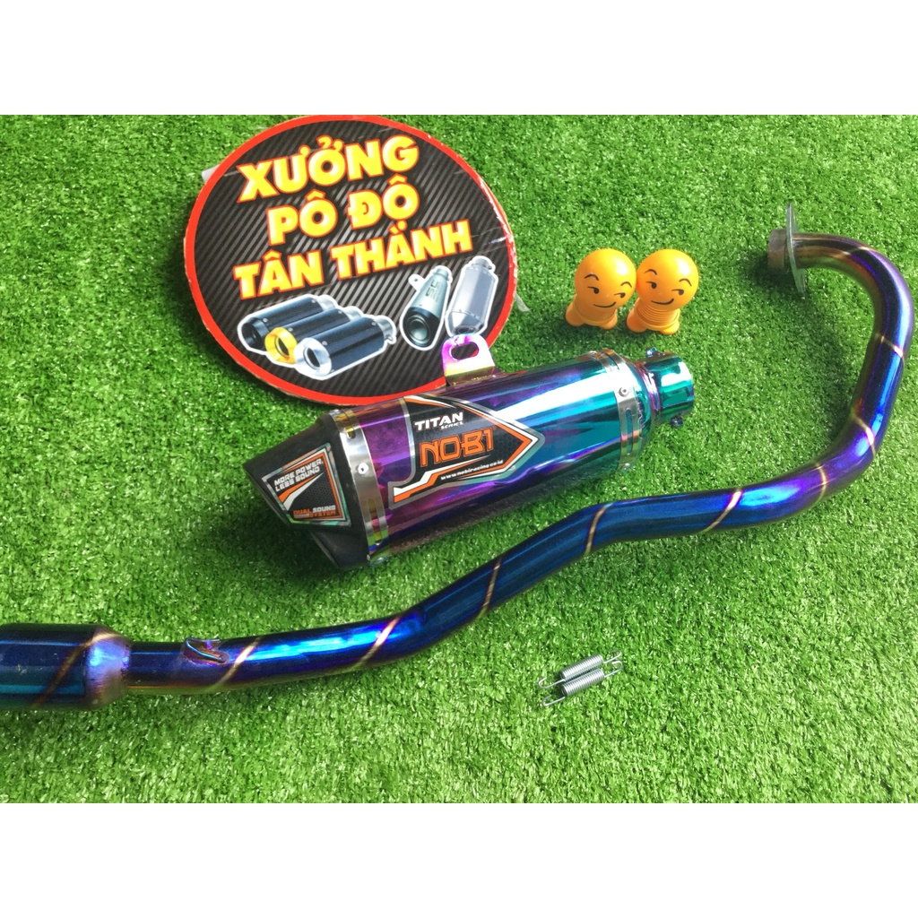 Bộ pô NOBI 7 MÀU full cổ titan wave, SI, EXCITER, WINER, SONIC