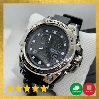 Đồng hồ thể thao nam SANDA máy nhật SD04 Viền Vàng Sang trọng -Sport.watch