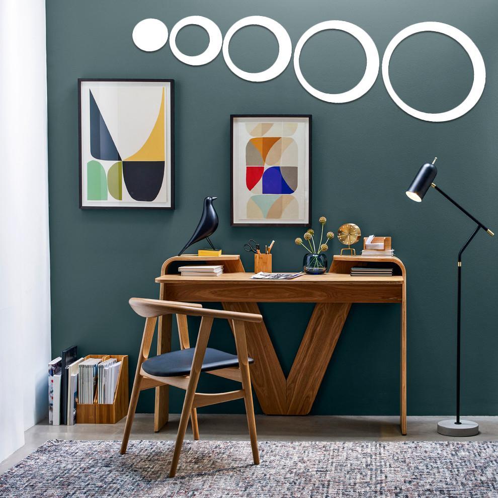 BORAG Set 5 Sticker Dán Tường Hình Tròn 3D
