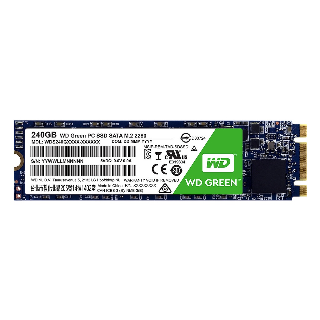 Ổ cứng SSD Western Digital Green M.2 2280 Sata III 240GB WDS240G2G0B