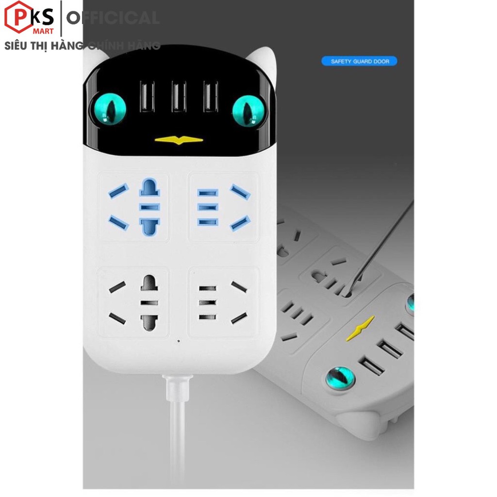 Ổ Cắm Điện Thông Minh Đa Tính Năng Chống Giật, Ổ Điện 2-3 Cổng Có Đầu Cắm USB Chống Cháy Nổ Chính Hãng GOLDEER