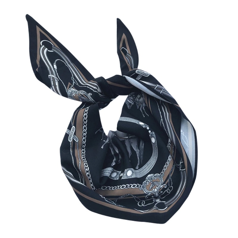 Khăn Quàng Cổ Ngắn In Họa Tiết Bằng Lụa Mềm Mại Thời Trang Mùa Hè Cho Nữ