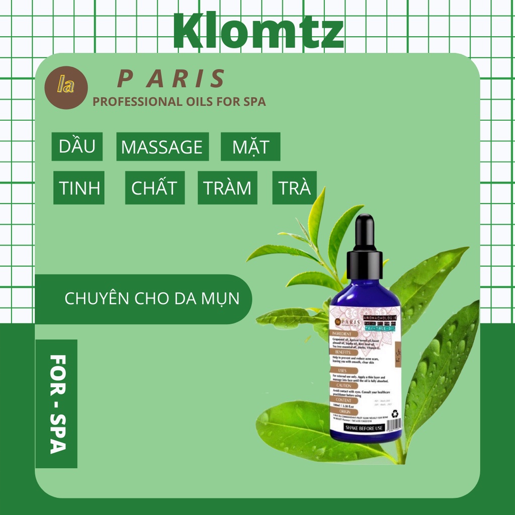 Tinh Dầu Massage Mặt Tràm Trà | Tea Tree Oil