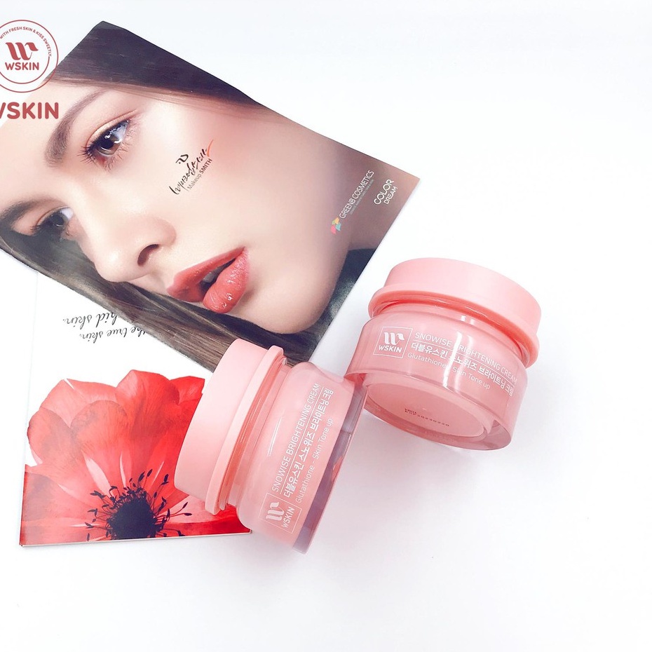 Kem Dưỡng Trắng Da Bật Tông Ngày và Đêm Wskin Snowise Brightening Cream 50g