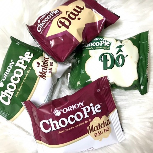 Bánh Chocopie Matcha Nhân Đậu Đỏ - Hộp 12 bánh