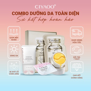 Combo Mặt Nạ & Kem Dưỡng Da Cổ I Dưỡng Trắng Da – Chống Lão Hóa Toàn Diện CIYAOO 125ml + 125ml + 35g + 120g