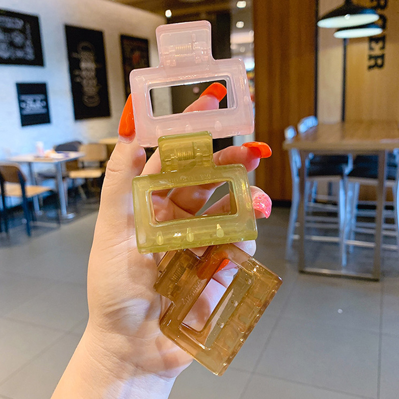 Kẹp gắp tóc hình vuông thời trang retro Hàn Quốc