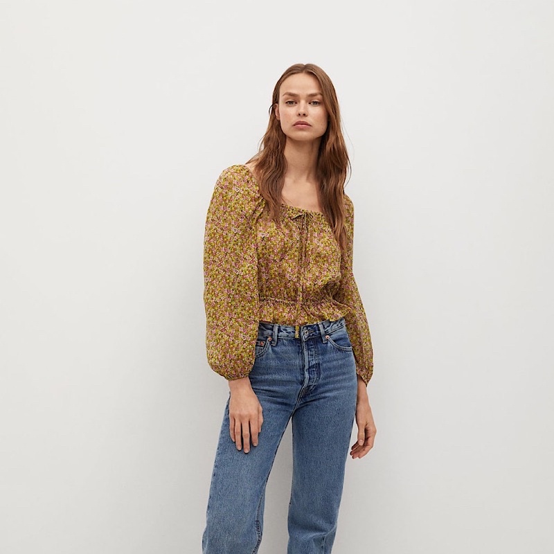 Áo Kiểu Nữ Voan Hoa Mango