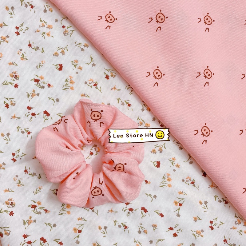 Dây Buộc Tóc Scrunchies [THIẾT KẾ CAO CẤP] Hoạ Tiết Hoa Cúc N04