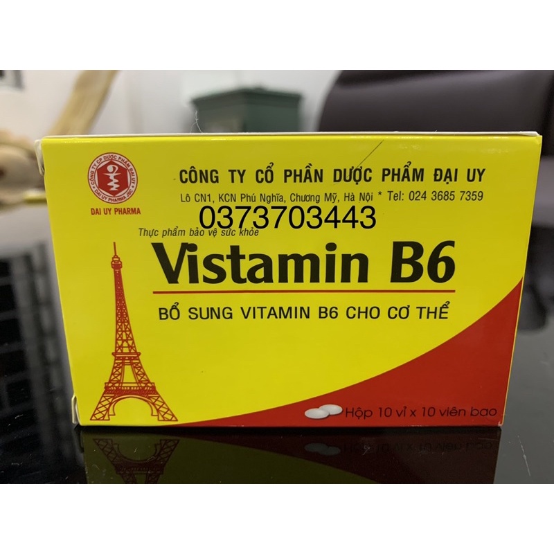 Vitamin B6 hộp 100 viên - bổ sung Vitamin B6 cho cơ thể