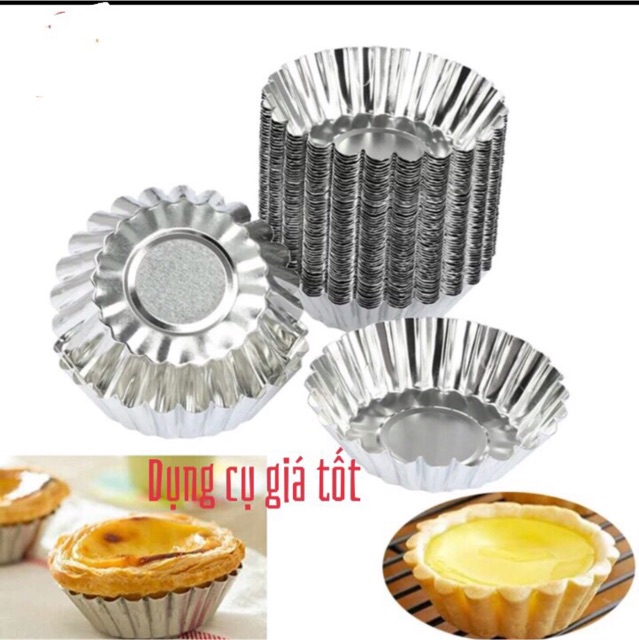 [Re VO Dich]Khuôn tart  7cm và 10cm không han gỉ (10 chiếc)