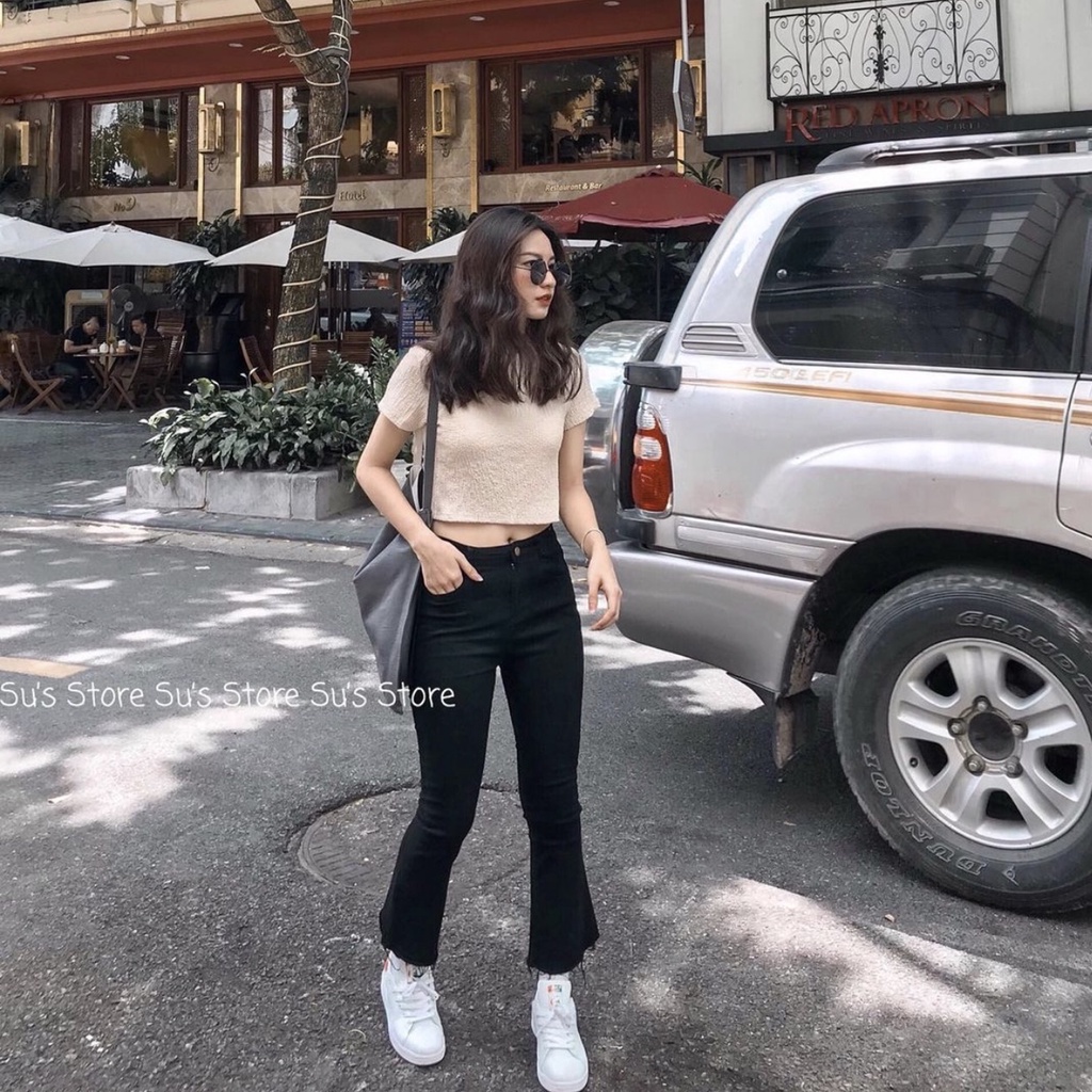 Quần jeans trơn ống loe Q135 SUSTORE
