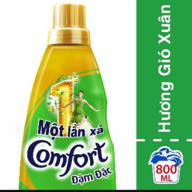 Nước xả Comfort 1 lần xả Hương ban mai hoặc gió xuân chai 800ml