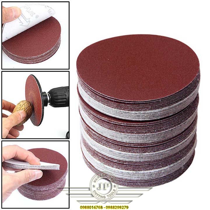 Đĩa Tròn Nhám Dính 150mm, Đĩa Tròn Giấy Ráp Dính