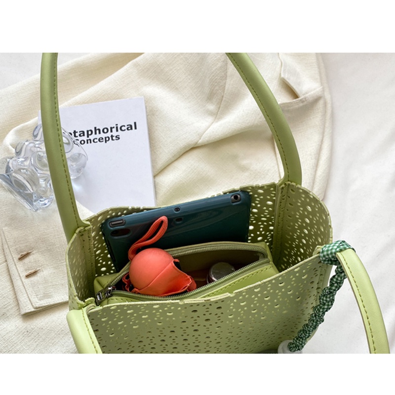 IELGY Túi Đeo Vai Cỡ Lớn Đục Lỗ Rỗng Thời Trang Cho Nữ