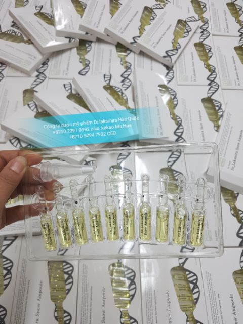 3 ống huyết thanh trắng da + 1 hũ kem tế bào gốc 4D Dr.laksmira